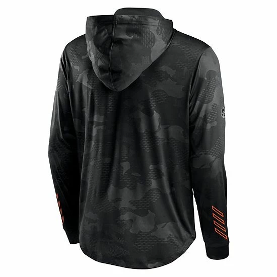 Men's Fanatics Branded Black Philadelphia Flyers Authentic Pro Locker Room Camo Pullover Hoodie 6 Men's Fanatics Branded Black Philadelphia Flyers Authentic Pro Locker Room Camo Pullover Hoodie - Image 4