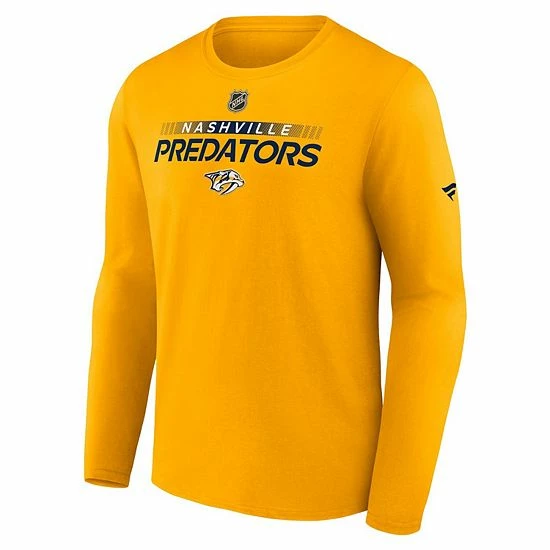 Men's Fanatics Branded Gold Nashville Predators Authentic Pro Core Collection Prime Wordmark Long Sleeve T-Shirt Men's Fanatics Branded Gold Nashville Predators Authentic Pro Core Collection Prime Wordmark Long Sleeve T-Shirt -Metaverse shop unnamed file 23524