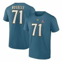 Fanatics Men's Majestic Tony Boselli Teal Jacksonville Jaguars Hall Of Fame Name & Number T-Shirt