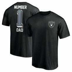 Men's Fanatics Branded Black Las Vegas Raiders #1 Dad T-Shirt -Metaverse shop unnamed file 23535
