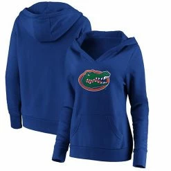 Women's Fanatics Branded Royal Florida Gators Primary Logo V-Neck Pullover Hoodie -Metaverse shop unnamed file 23562