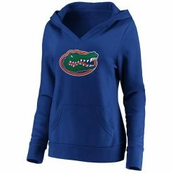 Women's Fanatics Branded Royal Florida Gators Primary Logo V-Neck Pullover Hoodie -Metaverse shop unnamed file 23563