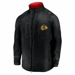Men's Fanatics Branded Black Chicago Blackhawks Authentic Pro Locker Room Rink Raglan Full-Zip Jacket -Metaverse shop unnamed file 23592