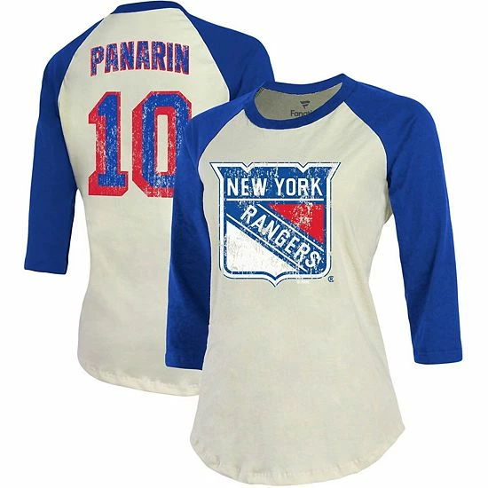 Women's Fanatics Branded Artemi Panarin Cream/Blue New York Rangers Name & Number Tri-Blend Raglan 3/4-Sleeve T-Shirt Women's Fanatics Branded Artemi Panarin Cream/Blue New York Rangers Name & Number Tri-Blend Raglan 3/4-Sleeve T-Shirt -Metaverse shop unnamed file 23625
