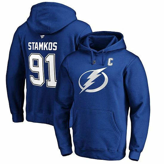 Men's Fanatics Branded Steven Stamkos Blue Tampa Bay Lightning Authentic Stack Name & Number Pullover Hoodie 3 Men's Fanatics Branded Steven Stamkos Blue Tampa Bay Lightning Authentic Stack Name & Number Pullover Hoodie