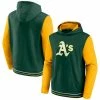 Men's Fanatics Branded Green/Yellow Oakland Athletics Last Whistle Pullover Hoodie -Metaverse shop unnamed file 23708