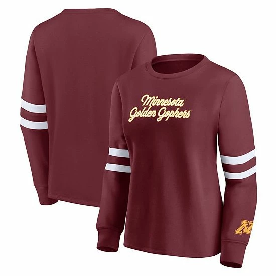 Women's Fanatics Branded Maroon Minnesota Golden Gophers Home Stretch Pullover Sweatshirt Women's Fanatics Branded Maroon Minnesota Golden Gophers Home Stretch Pullover Sweatshirt -Metaverse shop unnamed file 23734