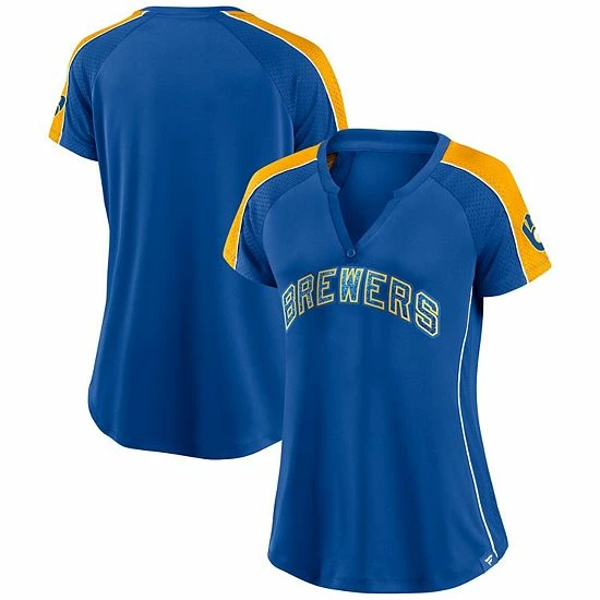 Women's Fanatics Branded Royal/Gold Milwaukee Brewers True Classic League Diva Pinstripe Raglan V-Neck T-Shirt Women's Fanatics Branded Royal/Gold Milwaukee Brewers True Classic League Diva Pinstripe Raglan V-Neck T-Shirt -Metaverse shop unnamed file 2376
