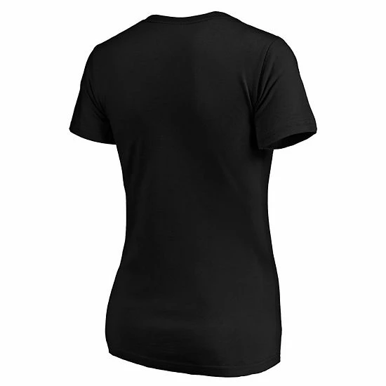 Women's Fanatics Branded Black Miami Marlins Live For It V-Neck T-Shirt 6 Women's Fanatics Branded Black Miami Marlins Live For It V-Neck T-Shirt - Image 4