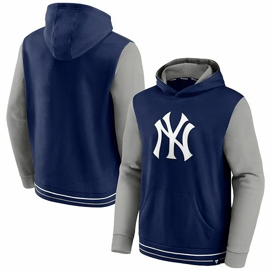 Men's Fanatics Branded Navy/Gray New York Yankees Last Whistle Pullover Hoodie Men's Fanatics Branded Navy/Gray New York Yankees Last Whistle Pullover Hoodie -Metaverse shop unnamed file 2379