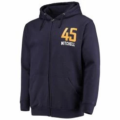 Men's Fanatics Branded Donovan Mitchell Navy Utah Jazz Player Name & Number Full-Zip Hoodie Jacket -Metaverse shop unnamed file 23805