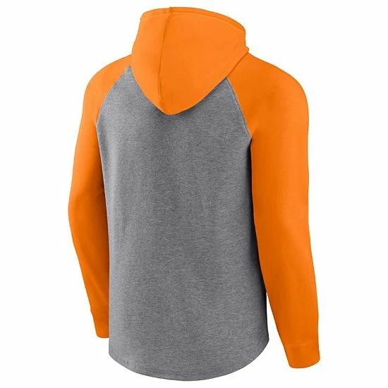Men's Fanatics Branded Heathered Gray/Orange Tampa Bay Buccaneers By Design Raglan Pullover Hoodie 6 Men's Fanatics Branded Heathered Gray/Orange Tampa Bay Buccaneers By Design Raglan Pullover Hoodie - Image 4