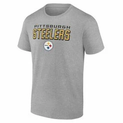 Men's Fanatics Branded Black/Heathered Gray Pittsburgh Steelers Parent T-Shirt Combo Pack -Metaverse shop unnamed file 23898