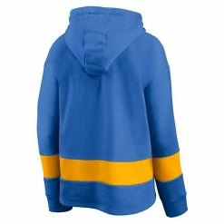 Women's Fanatics Branded Powder Blue/Gold Los Angeles Chargers Colors Of Pride Colorblock Pullover Hoodie -Metaverse shop unnamed file 23949