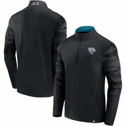 Alternative view of Men's Fanatics Branded Black Jacksonville Jaguars Ringer Quarter-Zip Jacket