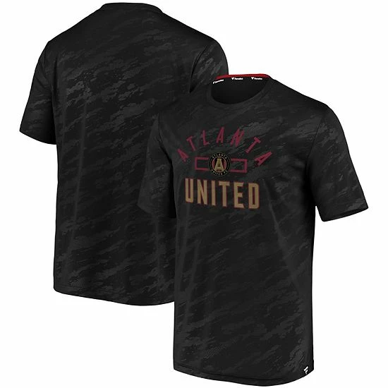 Men's Fanatics Branded Black Atlanta United FC Wordmark & Logo T-Shirt - Image 2
