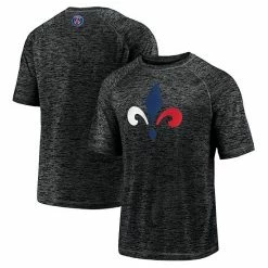 Men's Fanatics Branded Black Paris Saint-Germain Fleur-De-Lys Space-Dye Raglan T-Shirt -Metaverse shop unnamed file 24000