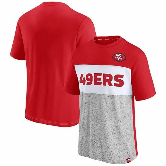 Men's Fanatics Branded Scarlet/Heathered Gray San Francisco 49ers Throwback Colorblock T-Shirt Men's Fanatics Branded Scarlet/Heathered Gray San Francisco 49ers Throwback Colorblock T-Shirt -Metaverse shop unnamed file 24007