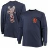 Men's Fanatics Branded Navy Detroit Tigers Big & Tall Solid Back Hit Long Sleeve T-Shirt -Metaverse shop unnamed file 24020