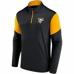 Men's Fanatics Branded Black Pittsburgh Penguins Logo Quarter-Zip Jacket -Metaverse shop unnamed file 2404