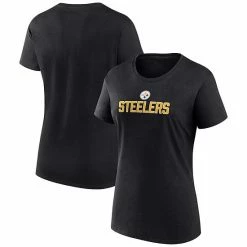 Women's Fanatics Branded Black Pittsburgh Steelers Fundamental Base T-Shirt