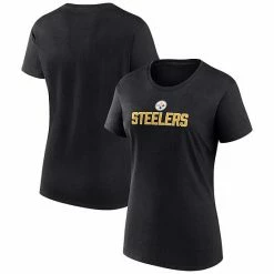 Alternative view of Women's Fanatics Branded Black Pittsburgh Steelers Fundamental Base T-Shirt