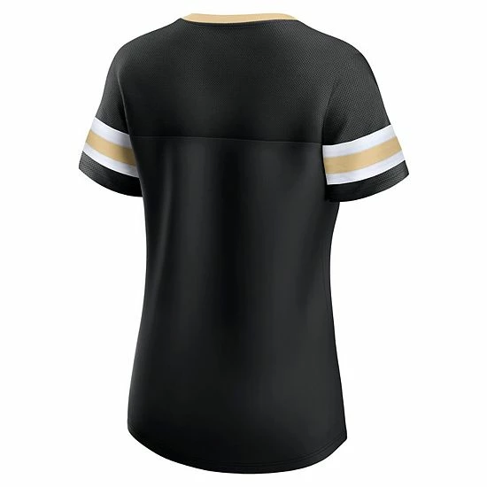 Women's Fanatics Branded Black New Orleans Saints Original State Lace-Up T-Shirt 6 Women's Fanatics Branded Black New Orleans Saints Original State Lace-Up T-Shirt - Image 4