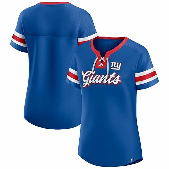 Women's Fanatics Branded Royal New York Giants Original State Lace-Up T-Shirt 3 Women's Fanatics Branded Royal New York Giants Original State Lace-Up T-Shirt