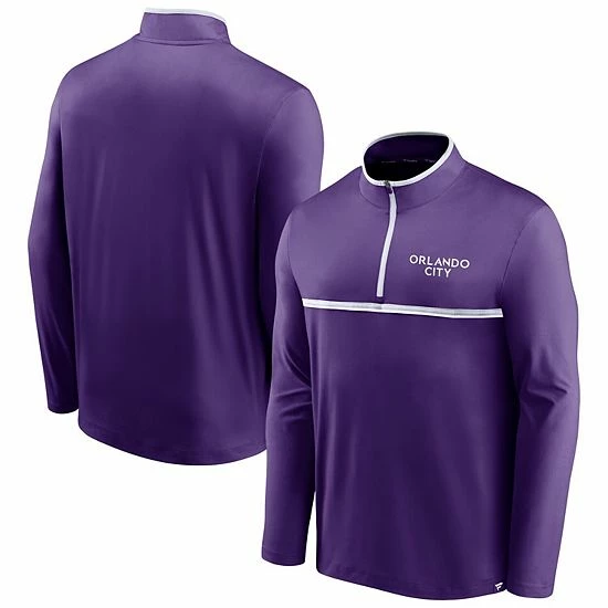 Men's Fanatics Branded Purple Orlando City SC Lineup Quarter-Zip Jacket 3 Men's Fanatics Branded Purple Orlando City SC Lineup Quarter-Zip Jacket