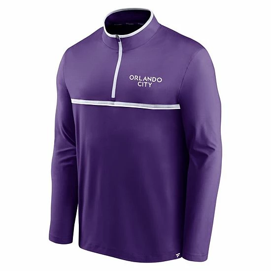 Men's Fanatics Branded Purple Orlando City SC Lineup Quarter-Zip Jacket 4 Men's Fanatics Branded Purple Orlando City SC Lineup Quarter-Zip Jacket - Image 2
