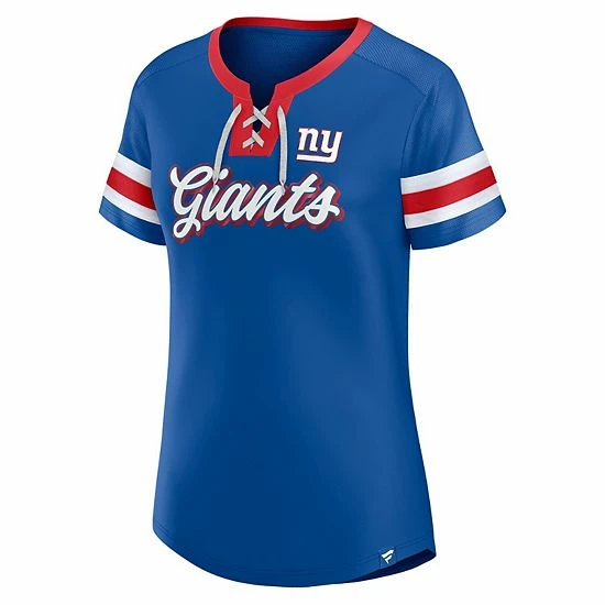 Women's Fanatics Branded Royal New York Giants Original State Lace-Up T-Shirt 5 Women's Fanatics Branded Royal New York Giants Original State Lace-Up T-Shirt - Image 3