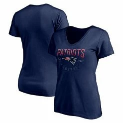 Women's Fanatics Branded Navy New England Patriots Live For It V-Neck T-Shirt -Metaverse shop unnamed file 24117