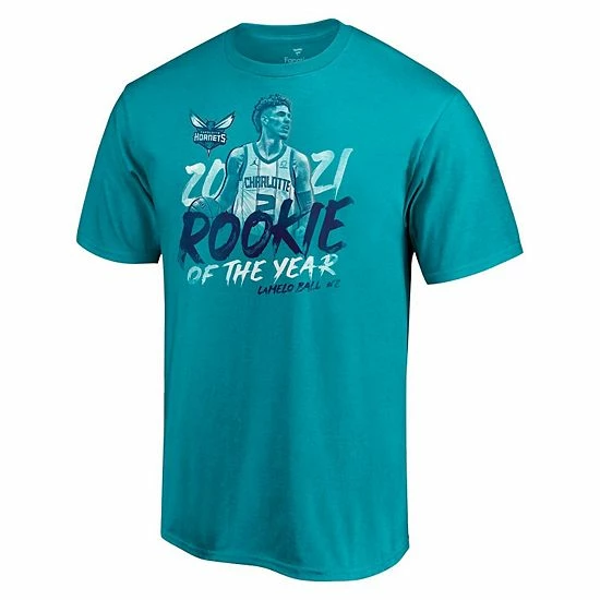 Men's Fanatics Branded LaMelo Ball Teal Charlotte Hornets 2021 NBA Rookie Of The Year T-Shirt Men's Fanatics Branded LaMelo Ball Teal Charlotte Hornets 2021 NBA Rookie Of The Year T-Shirt -Metaverse shop unnamed file 24125