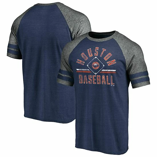 Men's Fanatics Branded Heathered Navy/Gray Houston Astros True Classics Diamond Legacy Tri-Blend Raglan T-Shirt Men's Fanatics Branded Heathered Navy/Gray Houston Astros True Classics Diamond Legacy Tri-Blend Raglan T-Shirt -Metaverse shop unnamed file 24145