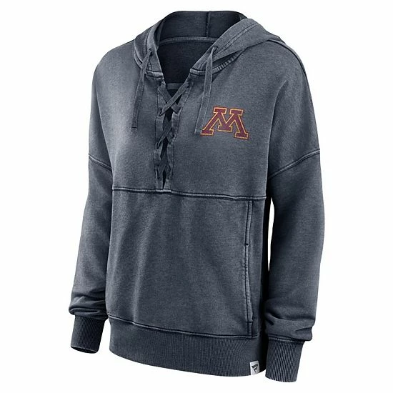 Women's Fanatics Branded Heathered Charcoal Minnesota Golden Gophers Overall Speed Lace-Up Pullover Hoodie Women's Fanatics Branded Heathered Charcoal Minnesota Golden Gophers Overall Speed Lace-Up Pullover Hoodie -Metaverse shop unnamed file 2415