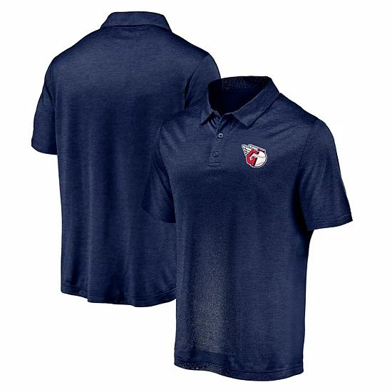 Men's Fanatics Branded Navy Cleveland Guardians Primary Logo Space-Dye Polo 4 Men's Fanatics Branded Navy Cleveland Guardians Primary Logo Space-Dye Polo - Image 2