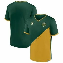 Men's Fanatics Branded Green/Gold Portland Timbers Striker V-Neck T-Shirt 3 Men's Fanatics Branded Green/Gold Portland Timbers Striker V-Neck T-Shirt -Metaverse shop unnamed file 24179