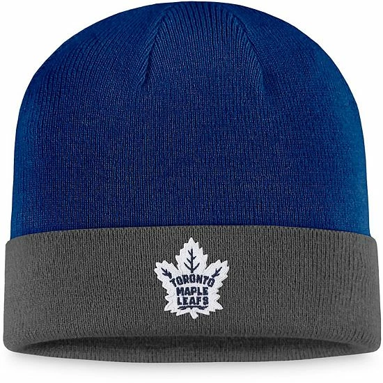Men's Fanatics Branded Charcoal/Blue Toronto Maple Leafs Team Cuffed Knit Hat Men's Fanatics Branded Charcoal/Blue Toronto Maple Leafs Team Cuffed Knit Hat -Metaverse shop unnamed file 24226