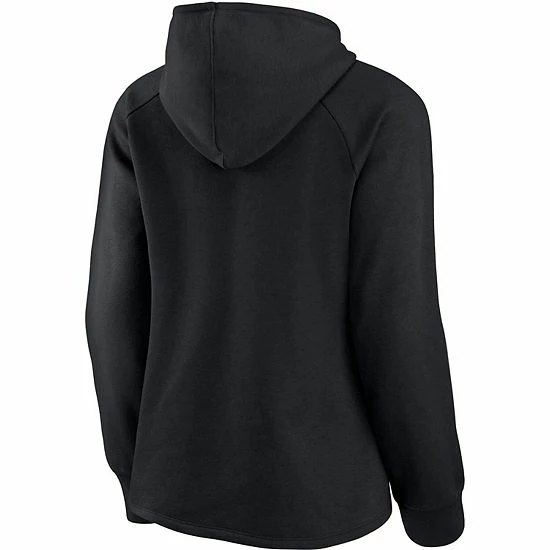 Women's Fanatics Branded Black New Orleans Saints First Contact Raglan Pullover Hoodie 6 Women's Fanatics Branded Black New Orleans Saints First Contact Raglan Pullover Hoodie - Image 4