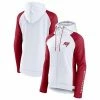Women's Fanatics Branded White/Red Tampa Bay Buccaneers End Around Raglan Full-Zip Hoodie