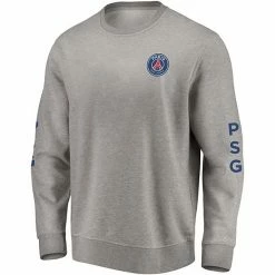Men's Fanatics Branded Heathered Gray Paris Saint-Germain Pullover Sweatshirt 4 Men's Fanatics Branded Heathered Gray Paris Saint-Germain Pullover Sweatshirt -Metaverse shop unnamed file 24283