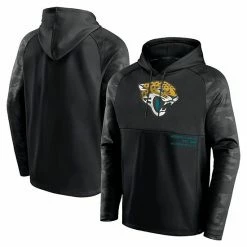 Men's Fanatics Branded Black Jacksonville Jaguars Shade Defender Raglan Pullover Hoodie