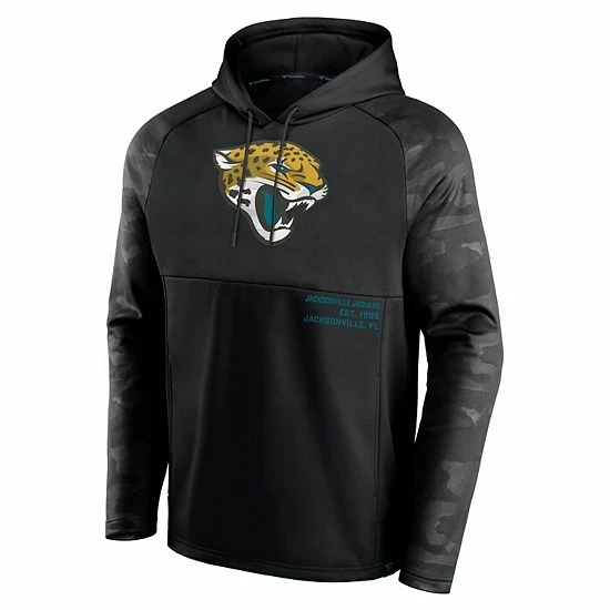 Men's Fanatics Branded Black Jacksonville Jaguars Shade Defender Raglan Pullover Hoodie 5 Men's Fanatics Branded Black Jacksonville Jaguars Shade Defender Raglan Pullover Hoodie - Image 3