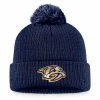 Men's Fanatics Branded Navy Nashville Predators Core Primary Logo Cuffed Knit Hat With Pom -Metaverse shop unnamed file 24329