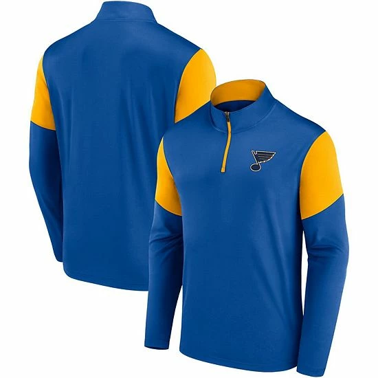 Men's Fanatics Branded Blue St. Louis Blues Logo Quarter-Zip Jacket 4 Men's Fanatics Branded Blue St. Louis Blues Logo Quarter-Zip Jacket - Image 2