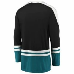 Men's Fanatics Branded Black/Teal San Jose Sharks Iconic Slapshot Long Sleeve T-Shirt 4 Men's Fanatics Branded Black/Teal San Jose Sharks Iconic Slapshot Long Sleeve T-Shirt -Metaverse shop unnamed file 24370