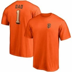 Men's Fanatics Branded Orange San Francisco Giants Number One Dad Team T-Shirt -Metaverse shop unnamed file 24388