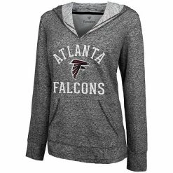 Women's Fanatics Branded Black Atlanta Falcons Doubleface Slub Pullover Hoodie