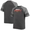 Men's Fanatics Branded Gray/Heathered Gray Cincinnati Bengals Big & Tall Throwback 2-Stripe Raglan T-Shirt -Metaverse shop unnamed file 24399