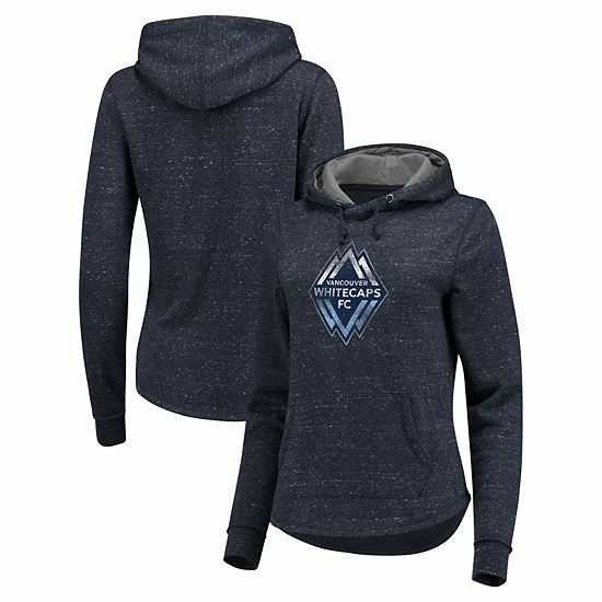 Women's Fanatics Branded Navy Vancouver Whitecaps FC Distressed Team Speckled Fleece Pullover Hoodie 4 Women's Fanatics Branded Navy Vancouver Whitecaps FC Distressed Team Speckled Fleece Pullover Hoodie - Image 2